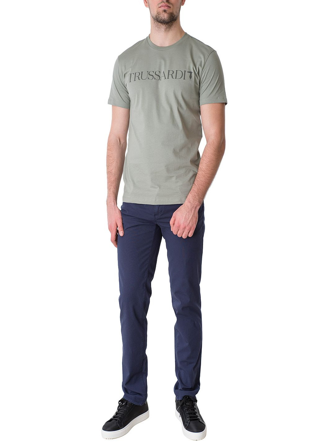 Оливкова футболка Trussardi Jeans