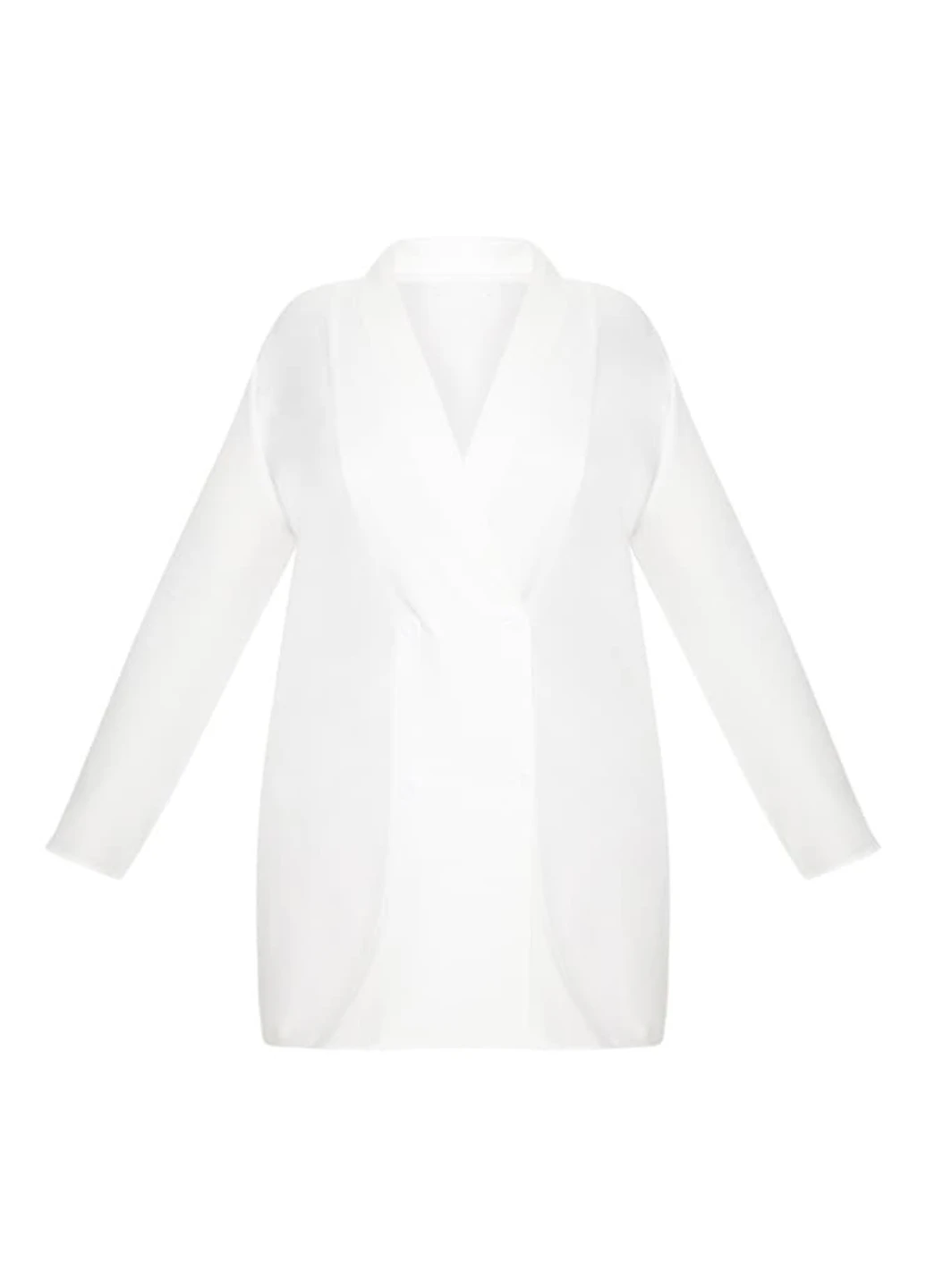 Білий кежуал cукня сукня-жакет PrettyLittleThing однотонна
