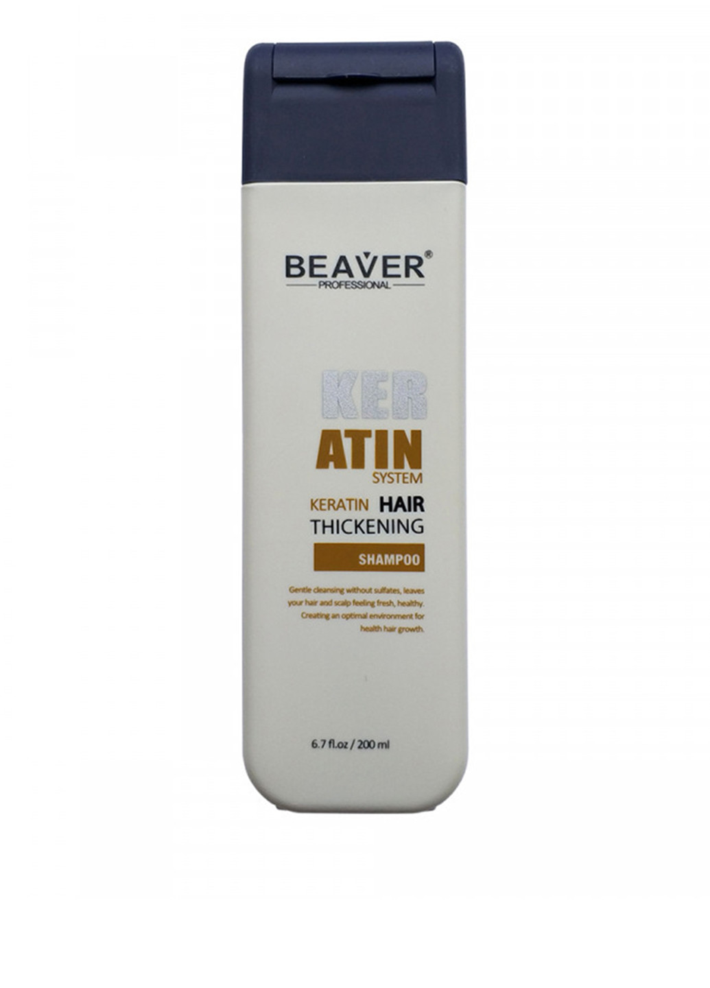 Шампунь с кератином для густоты и утолщения волос Keratin Hair Thickening Shampoo 200 мл Beaver Professional (88092828)