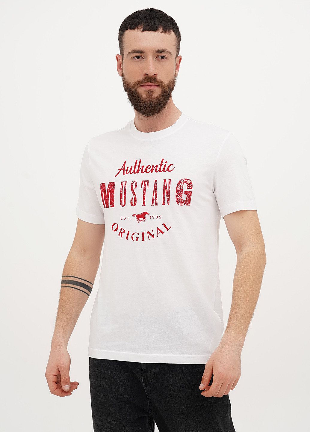 Біла футболка Mustang