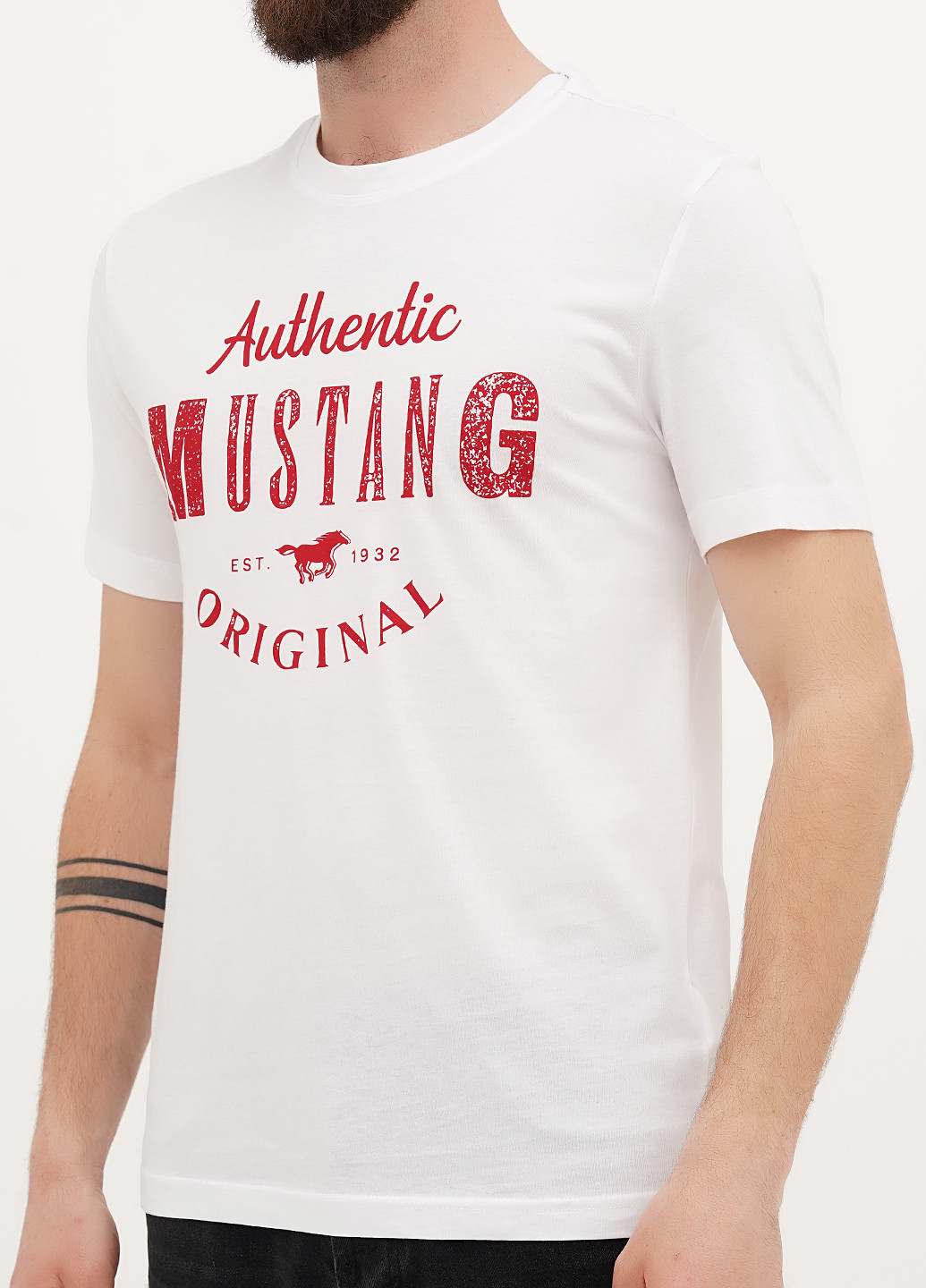 Біла футболка Mustang