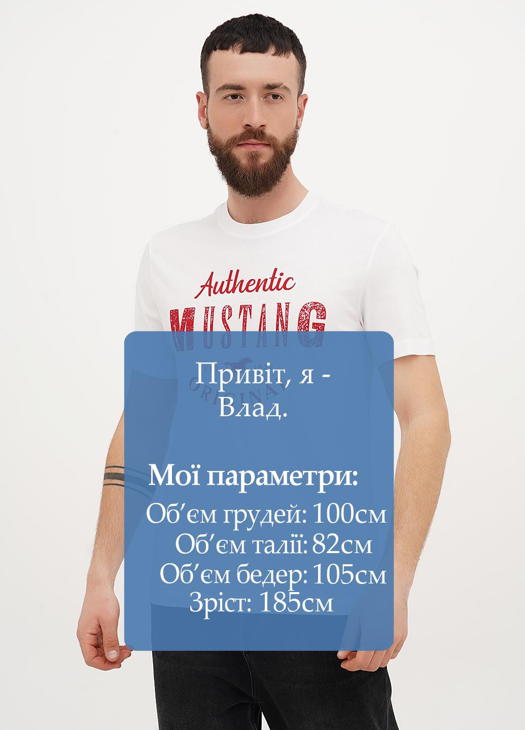 Біла футболка Mustang