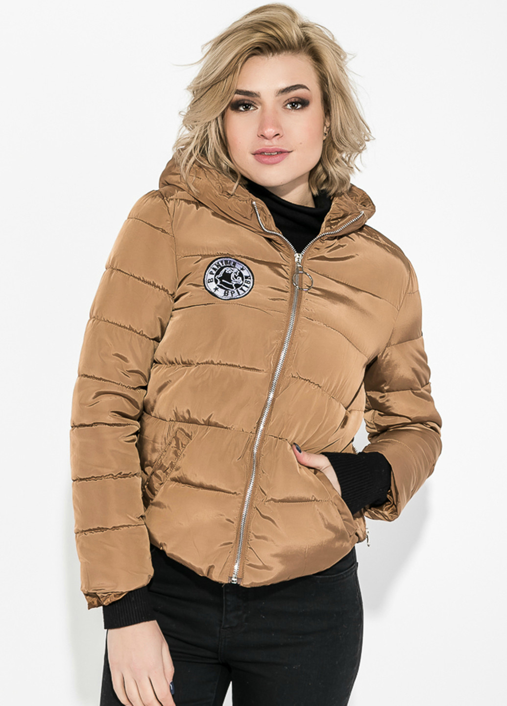 Бежевая зимняя куртка Time of Style