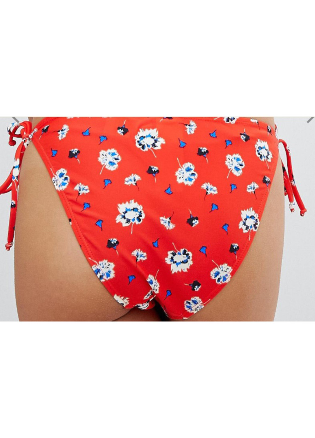 Красные купальные трусики-плавки с цветочным принтом Vero Moda