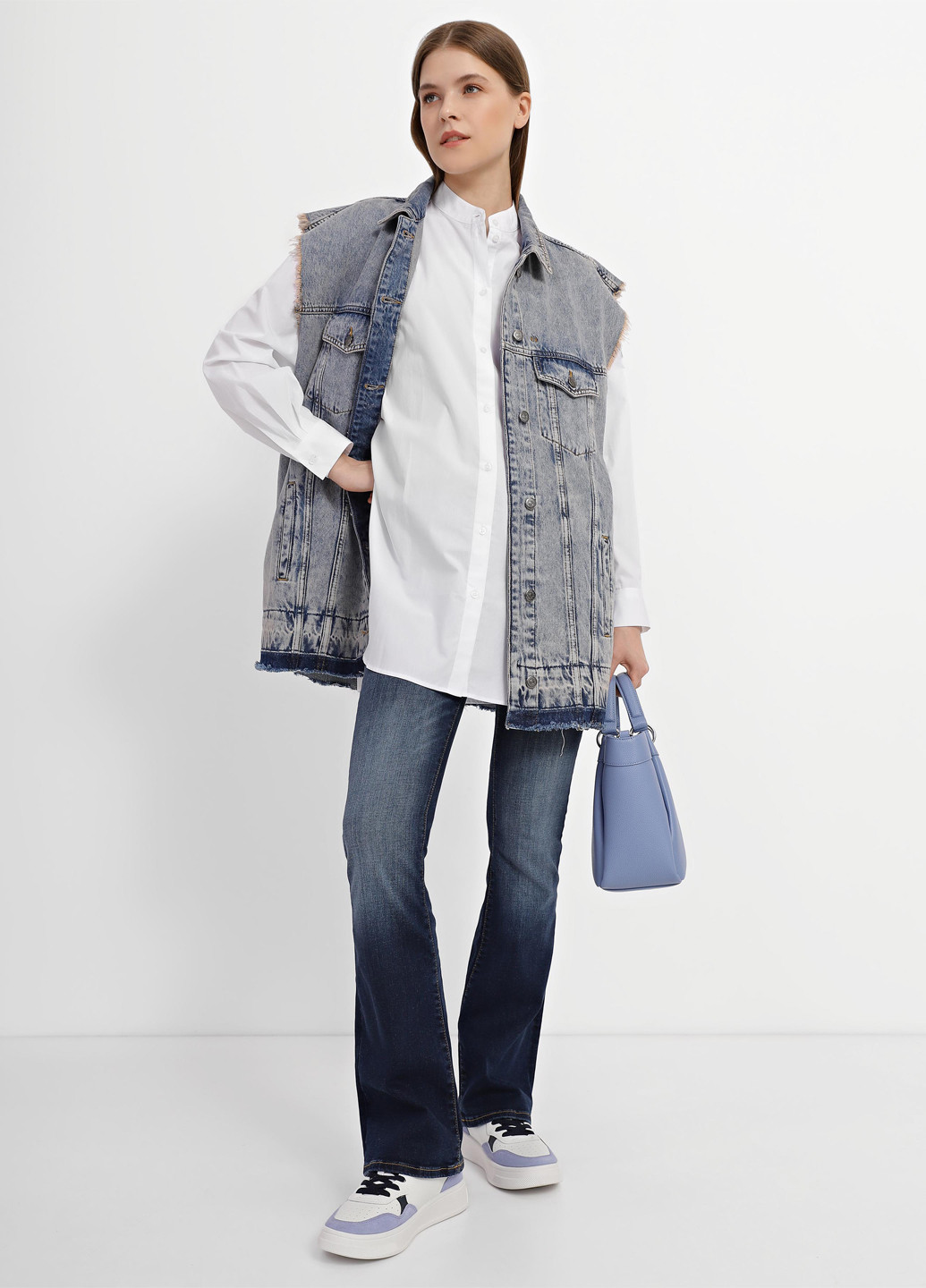 Белая кэжуал рубашка однотонная Armani Exchange