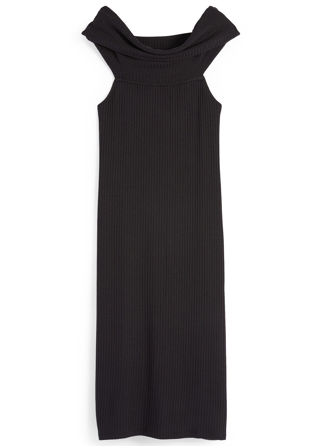 Чорна кежуал сукня з відкритими плечима C&A однотонна