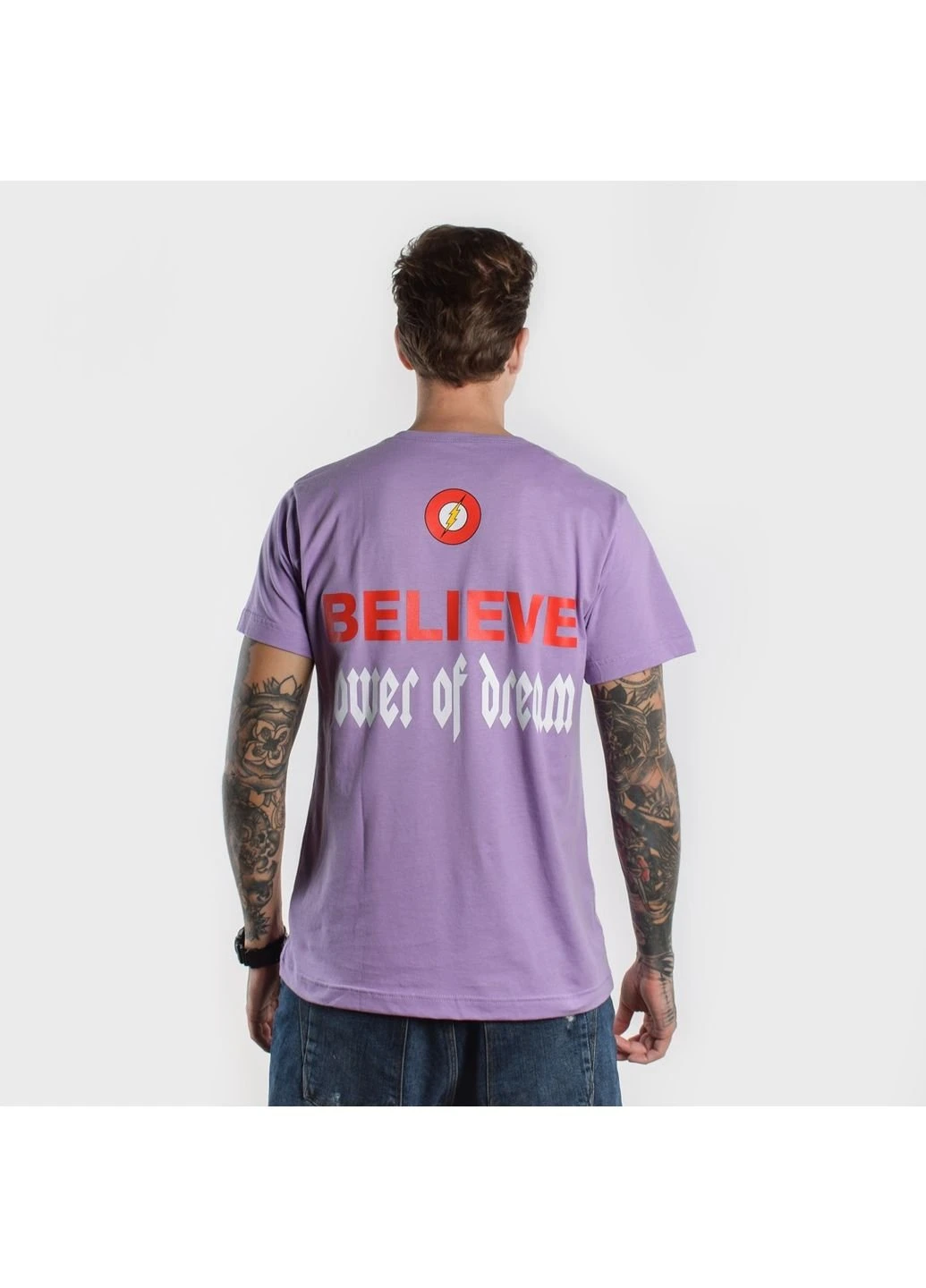 Фиолетовая футболка believe мужская фиолетовый Power