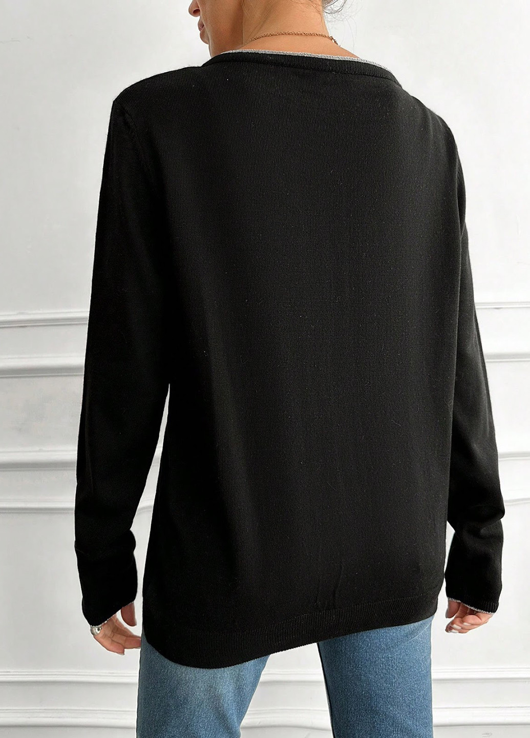 Черный демисезонный кардиган SHEIN