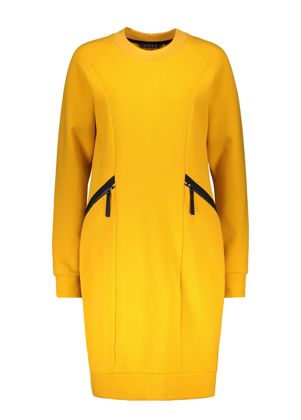 Желтое кэжуал платье футляр NOSH однотонное