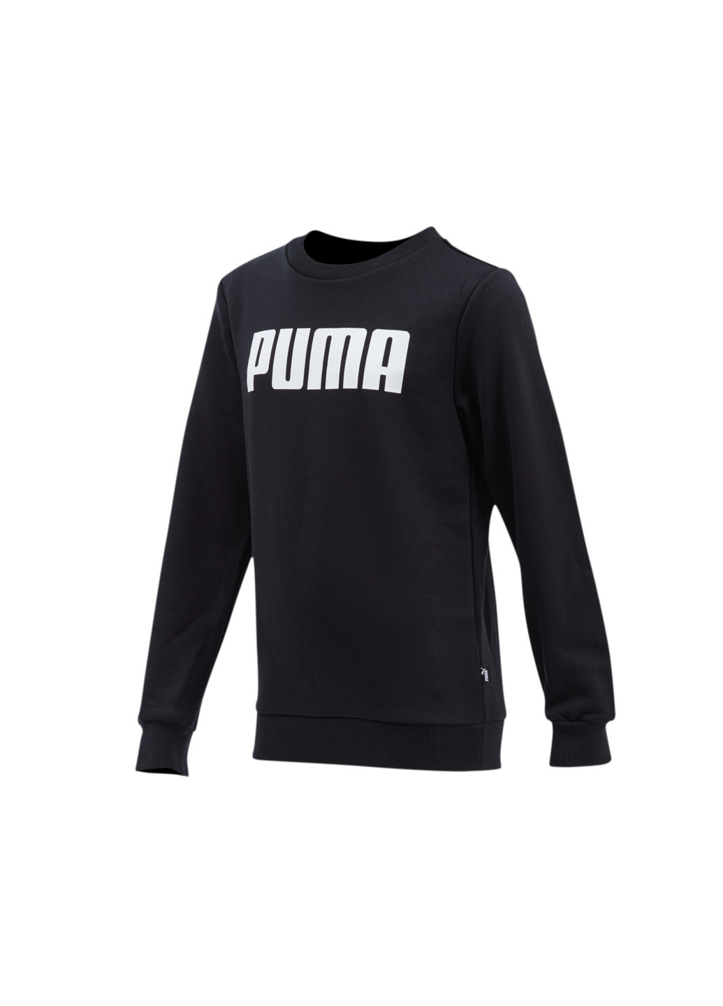 Толстовка Puma однотонная чёрная спортивная хлопок, полиэстер, эластан