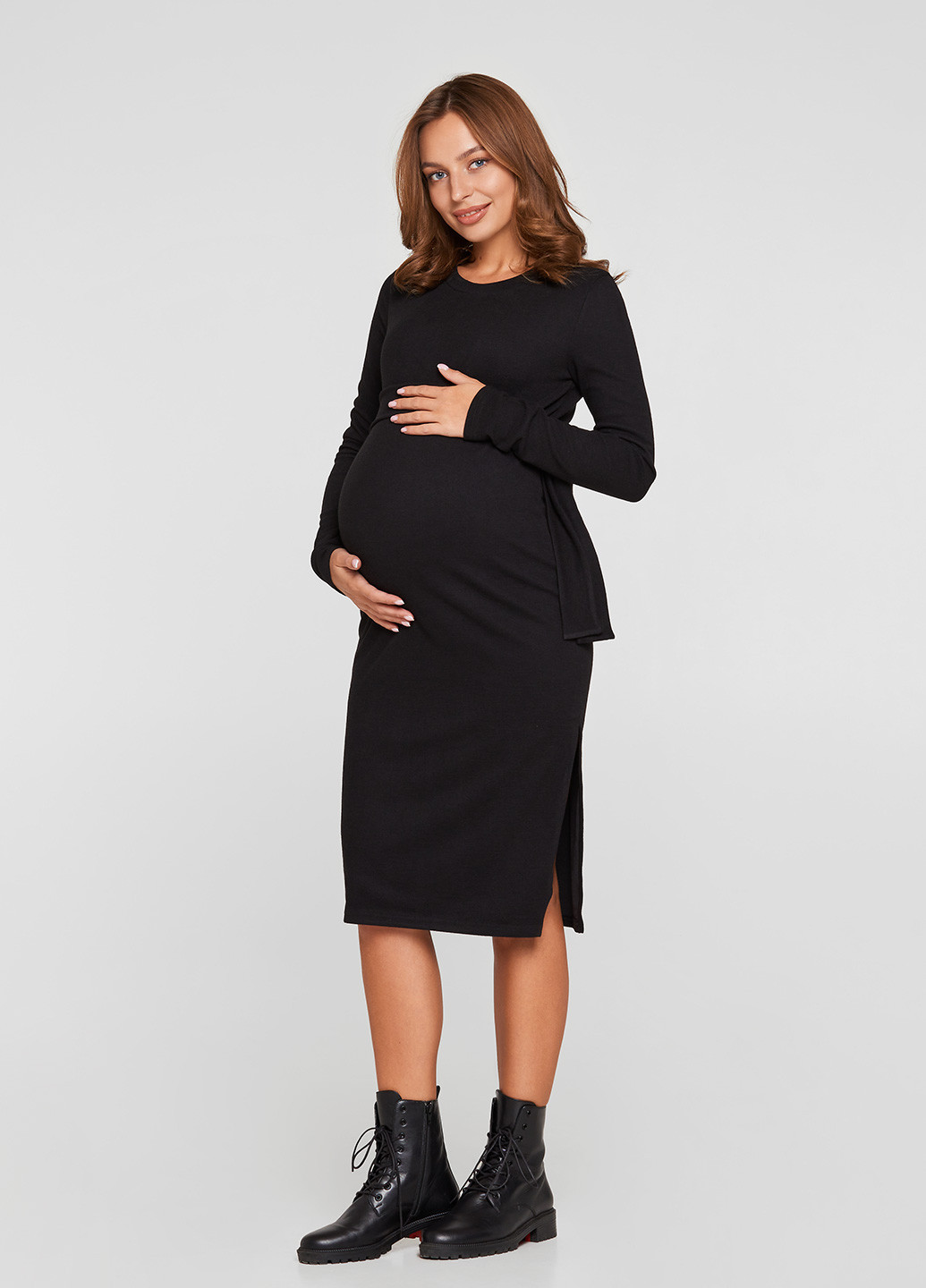 Черное спортивное платье дл беременных Lullababe