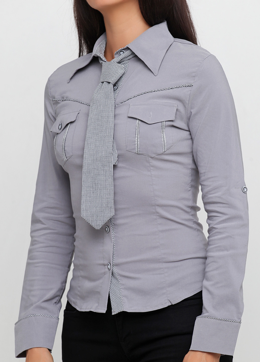 Сіра демісезонна блуза UZ-SA