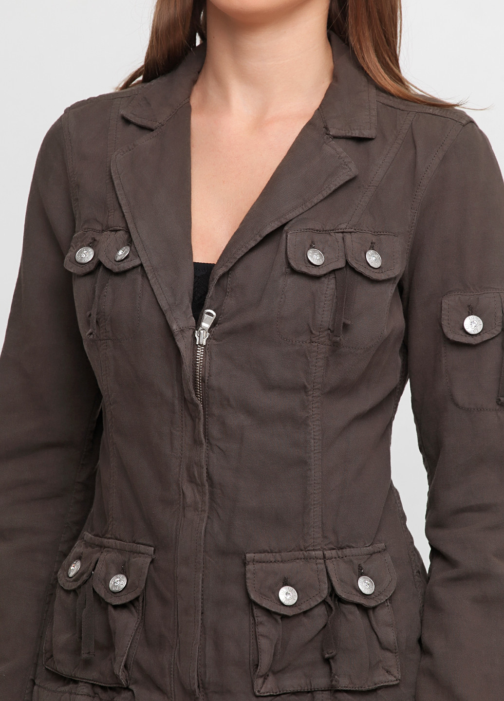 Сіро-коричнева демісезонна куртка Liu Jo