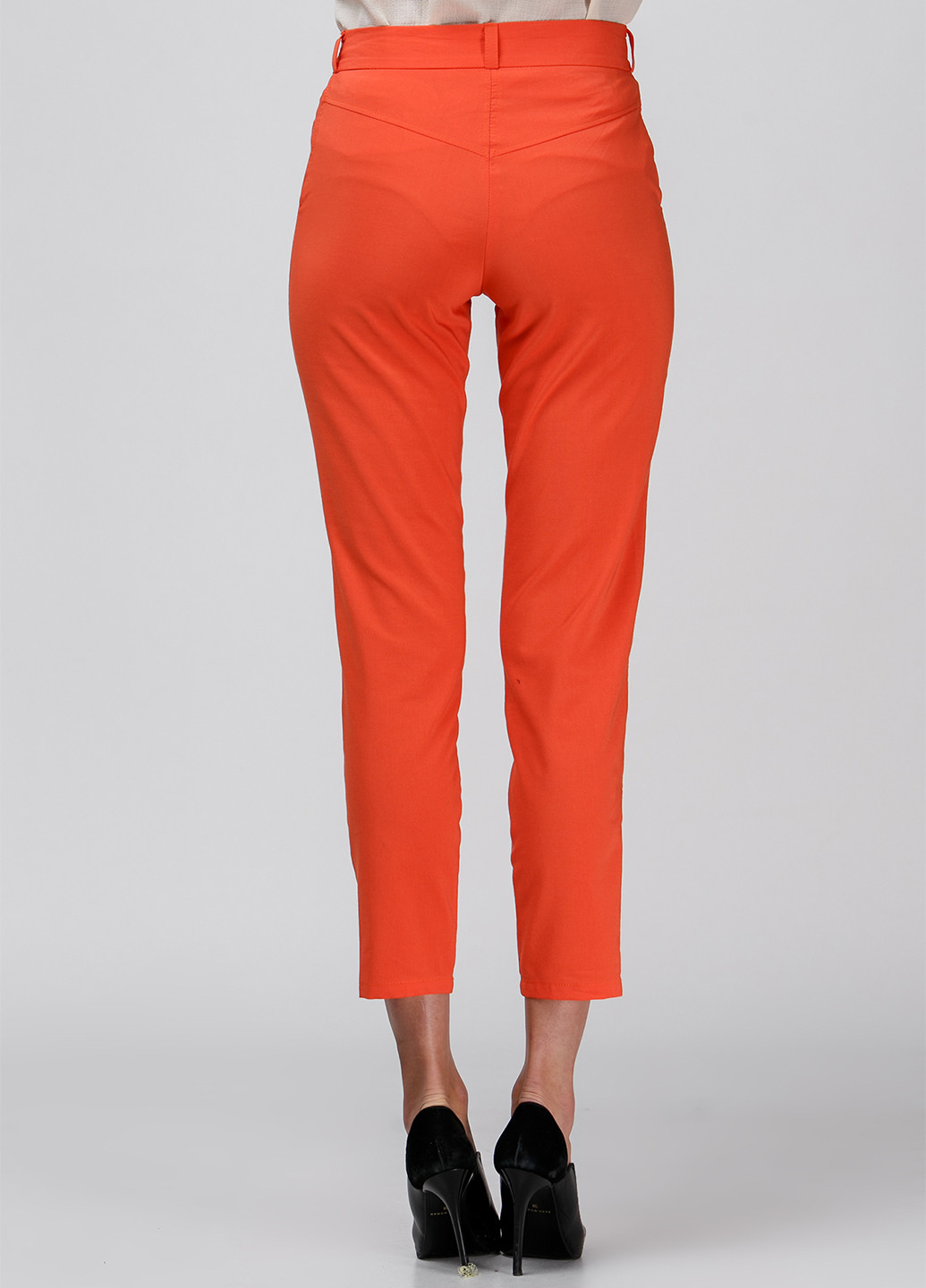 Оранжевые кэжуал летние зауженные брюки Adelin Fostayn