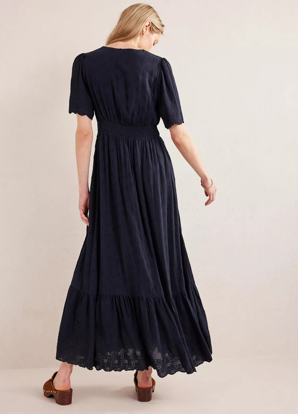 Темно-синя святковий, кежуал сукня кльош Boden однотонна