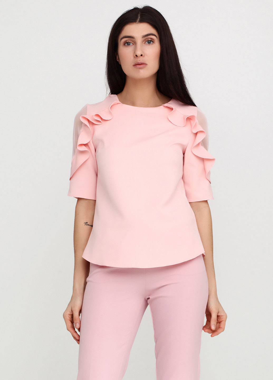 Світло-рожева демісезонна блуза ZUBRYTSKAYA