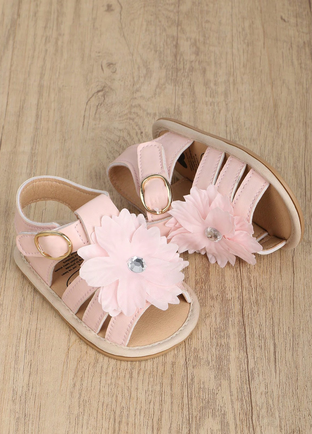 Светло-розовые кэжуал сандалии SHEIN на липучке
