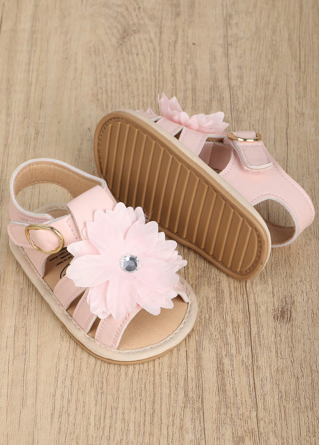 Светло-розовые кэжуал сандалии SHEIN на липучке