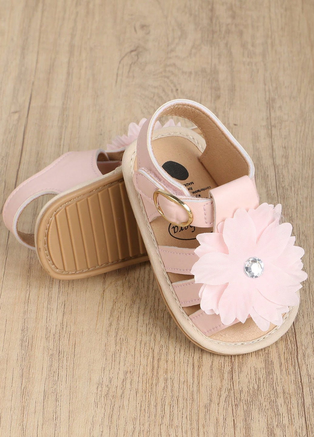 Светло-розовые кэжуал сандалии SHEIN на липучке