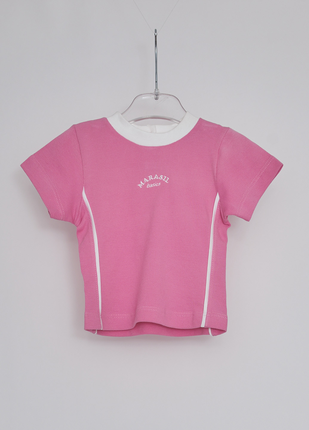 Розовая летняя футболка с коротким рукавом Marasil