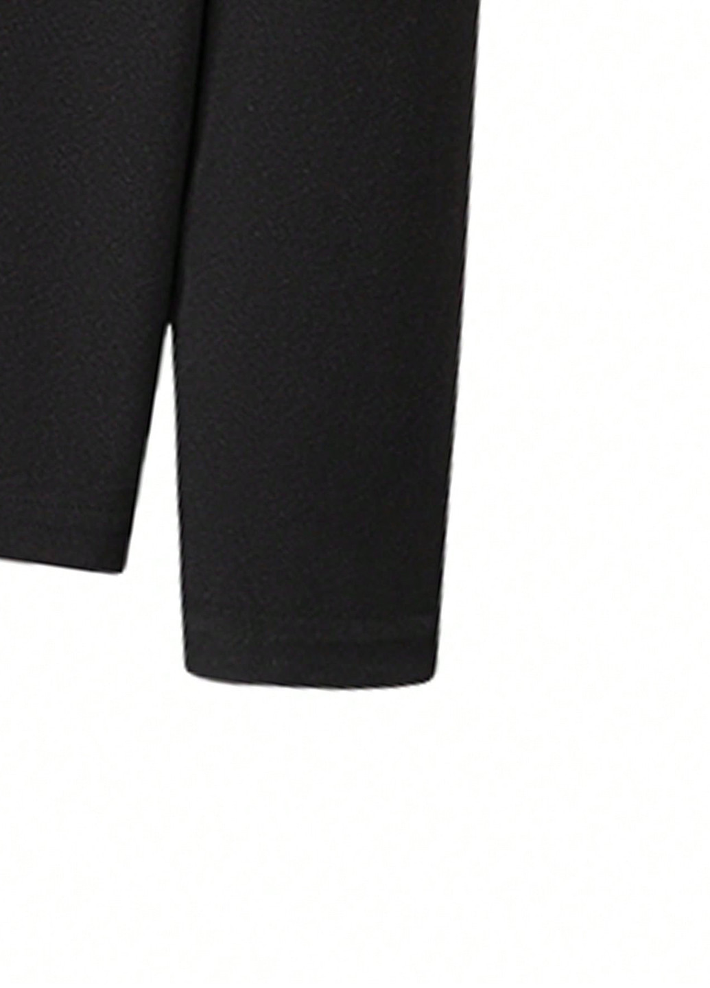 Лонгслів SHEIN однотонний чорний кежуали поліестер