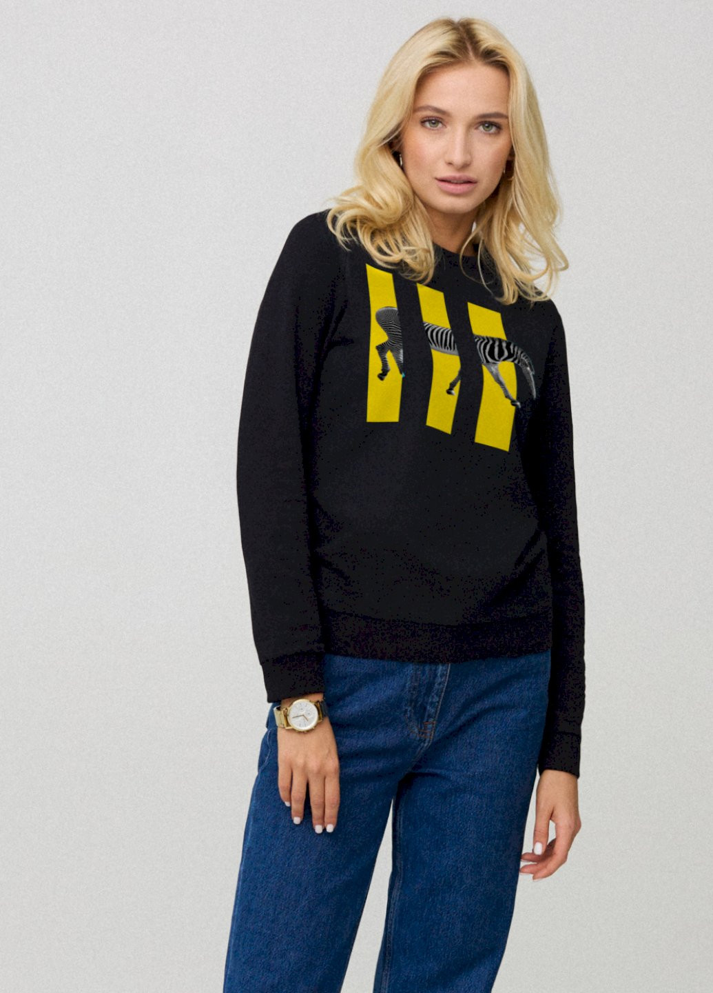 Черный світшот жіночий basic /no flis/ YAPPI (254658569)