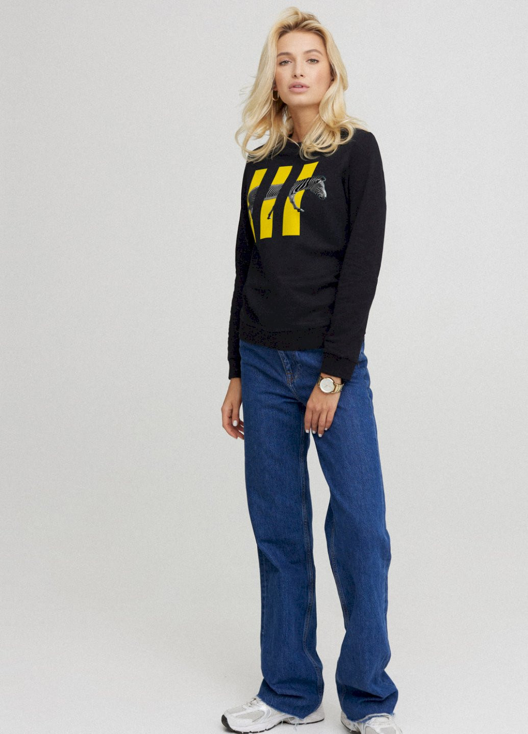 Черный світшот жіночий basic /no flis/ YAPPI (254658569)