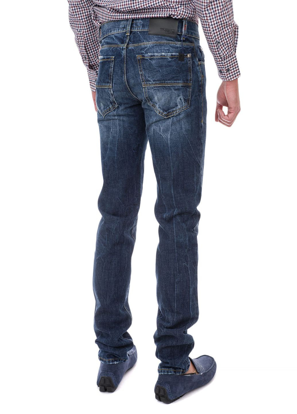 Синие демисезонные джинсы Trussardi Jeans