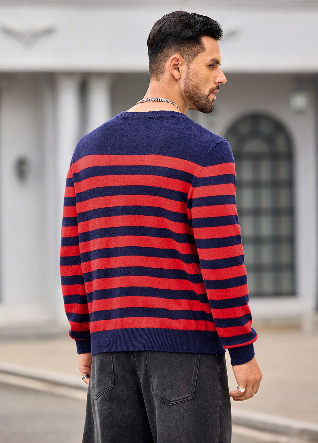 Комбинированный демисезонный джемпер джемпер SHEIN