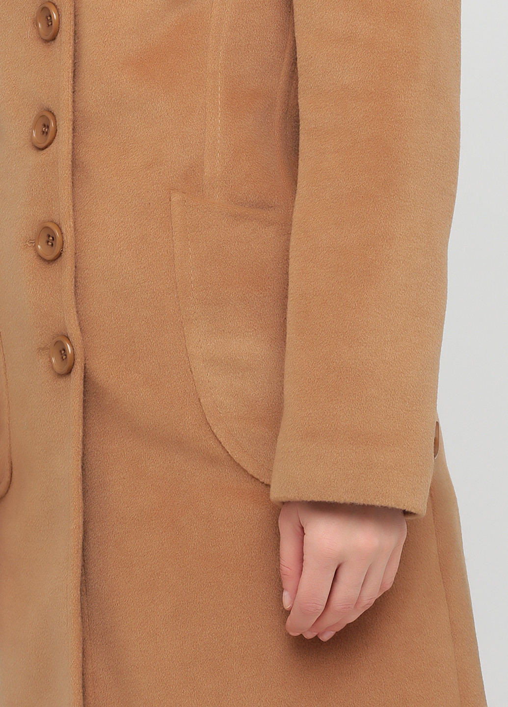 Светло-коричневое демисезонное Пальто однобортное Nina Vladi