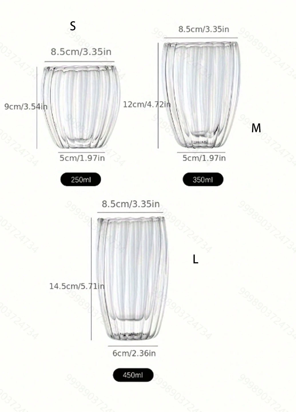 Стакан, 350 мл SHEIN (311513209)