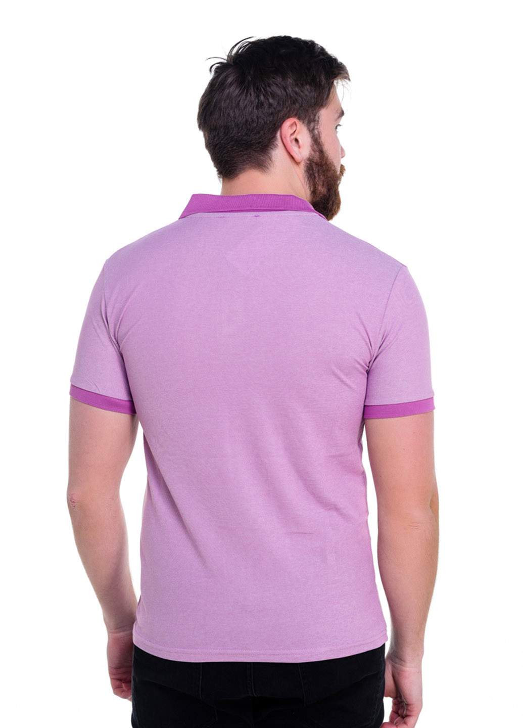 Сиреневая футболка-поло для мужчин Issa однотонная