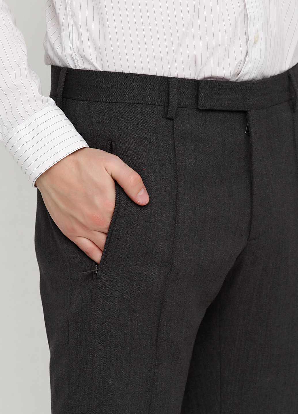 Серые классические демисезонные со средней талией брюки Ralph Lauren