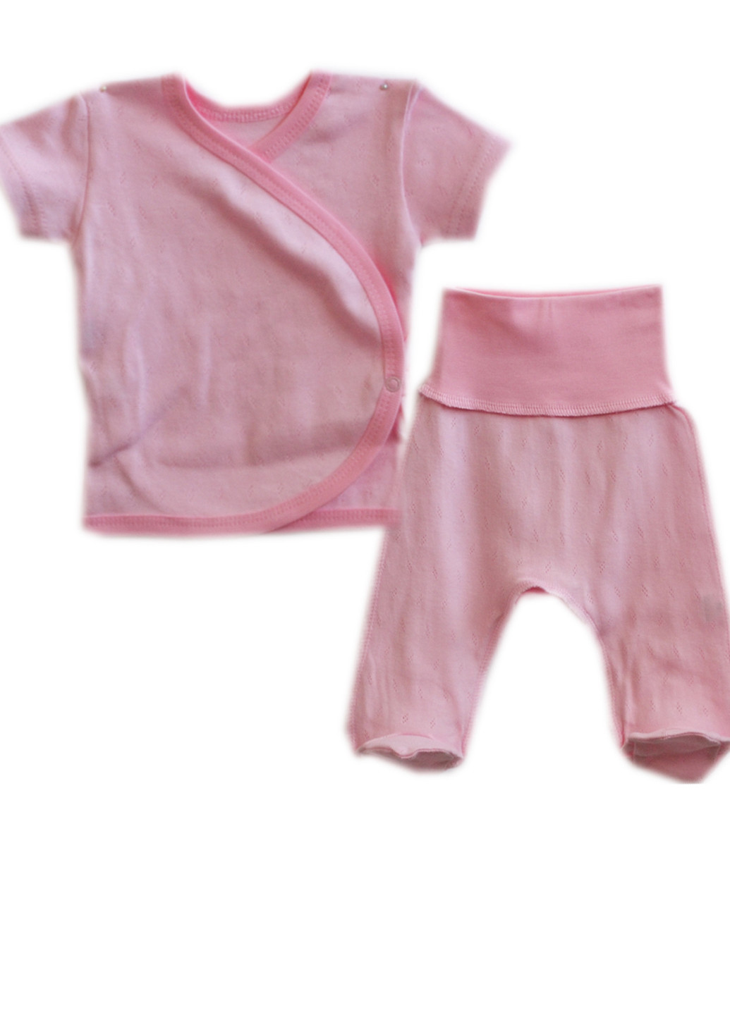 Рожевий літній комплект дитячий (повзуни+льоля довжин.рукав) "райдужне сяйво". Витуся