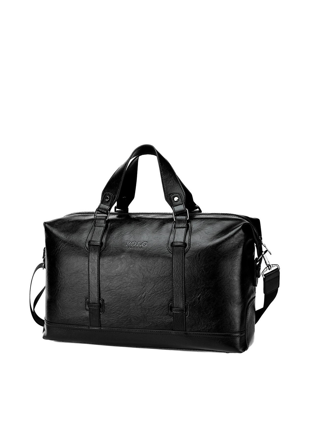 Дорожная сумка Polo Vicuna однотонная чёрная кэжуал