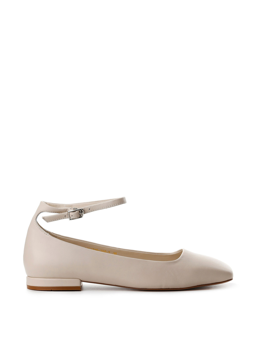 Женские балетки Le'BERDES | молочные однотонные без декора натуральная кожа (294097546)