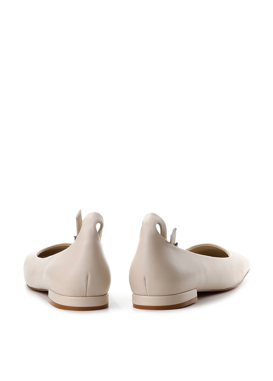 Женские балетки Le'BERDES | молочные однотонные без декора натуральная кожа (294097546)