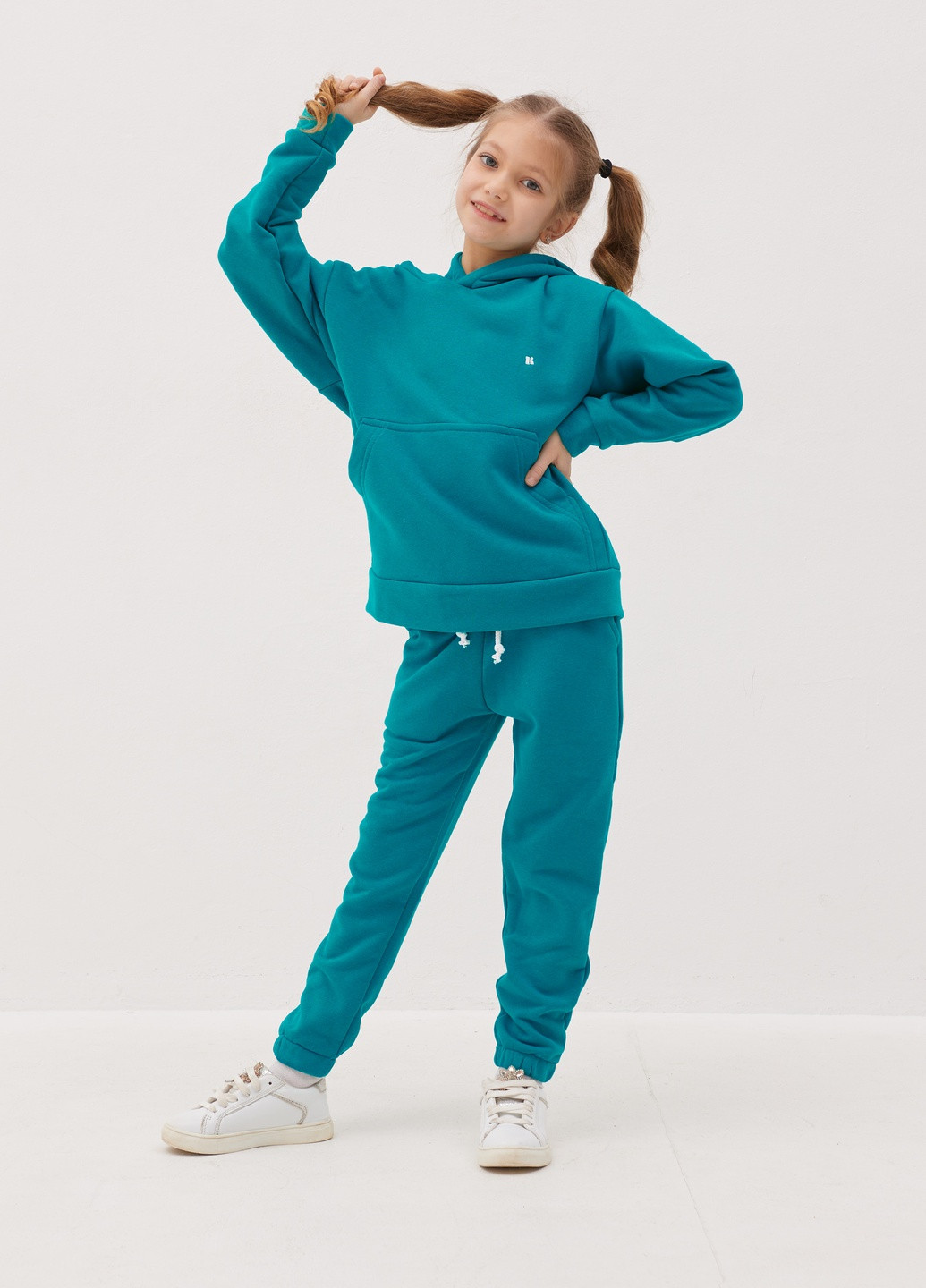 Бірюзовий демісезонний дитячий спортивний повсякденний костюм beauty Kindamor весна-осень 2022