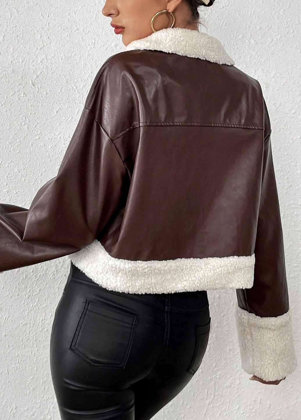 Коричнева демісезонна куртка SHEIN