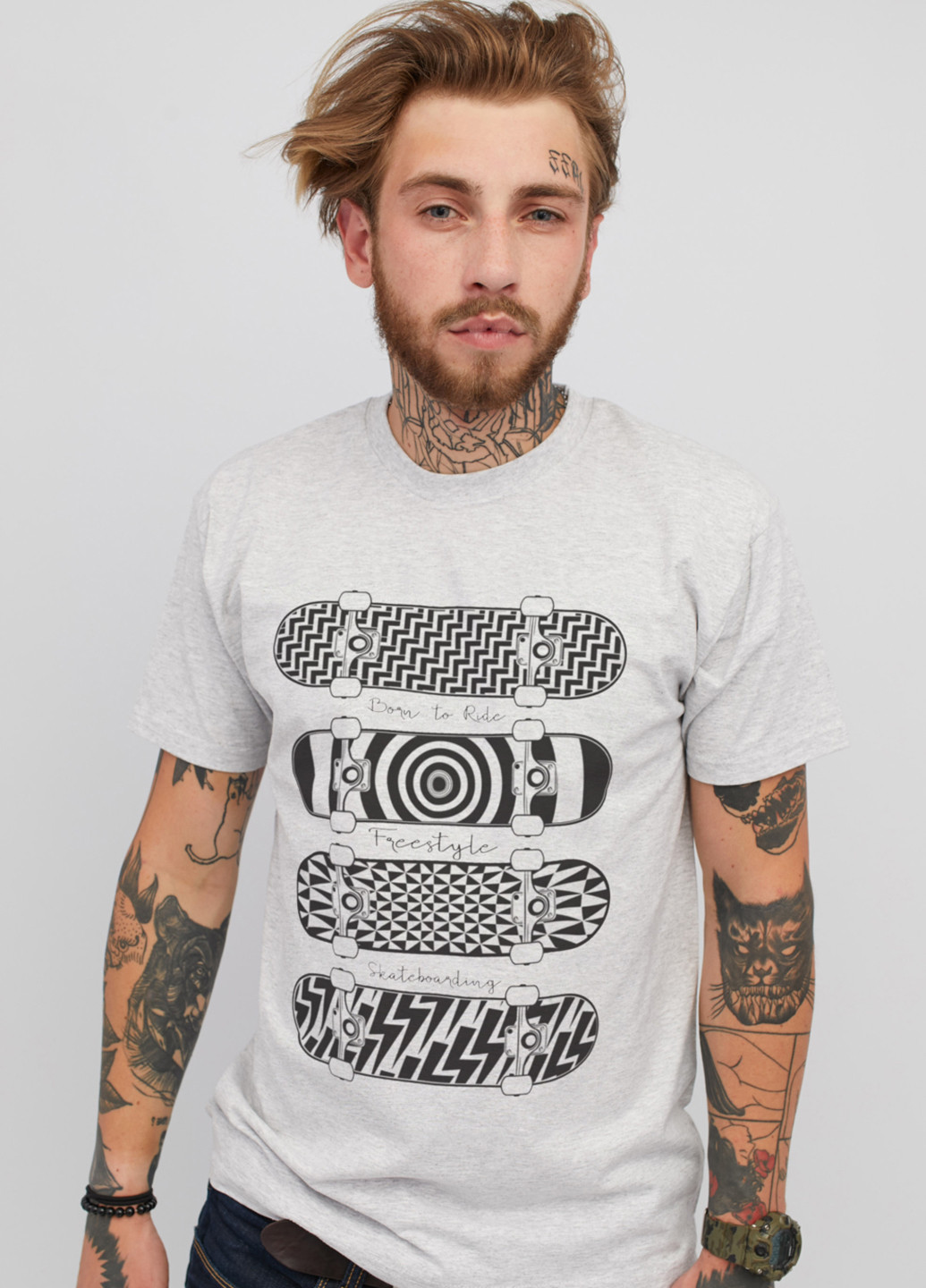 Светло-серая футболка YAPPI