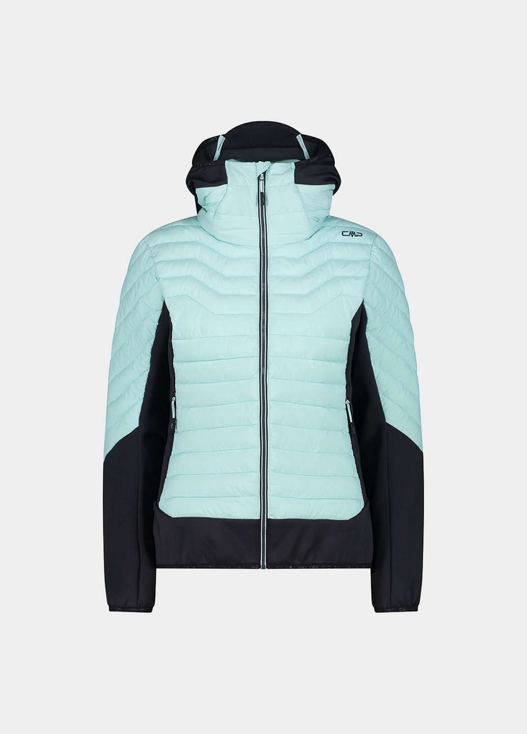 Голубая зимняя куртка CMP JACKET HYBRID FIX HOOD NYLON