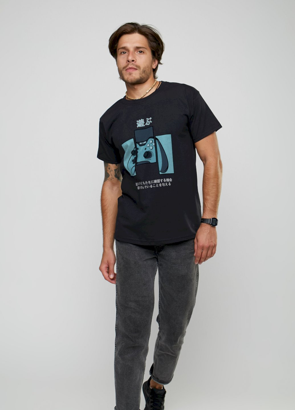 Черная футболка мужская YAPPI