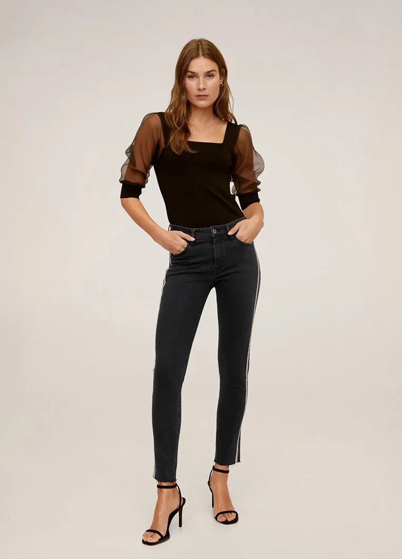 Женские джинсы W-20542_черный Mango - (252396301)