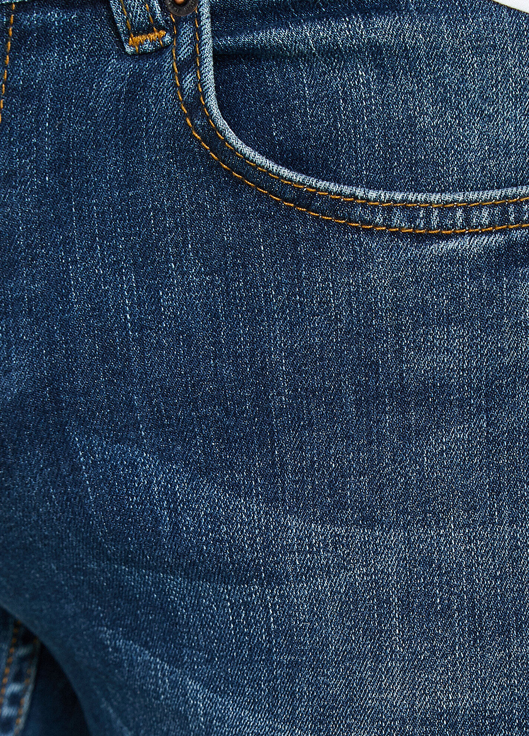 Темно-синие демисезонные зауженные, скинни, укороченные джинсы KOTON