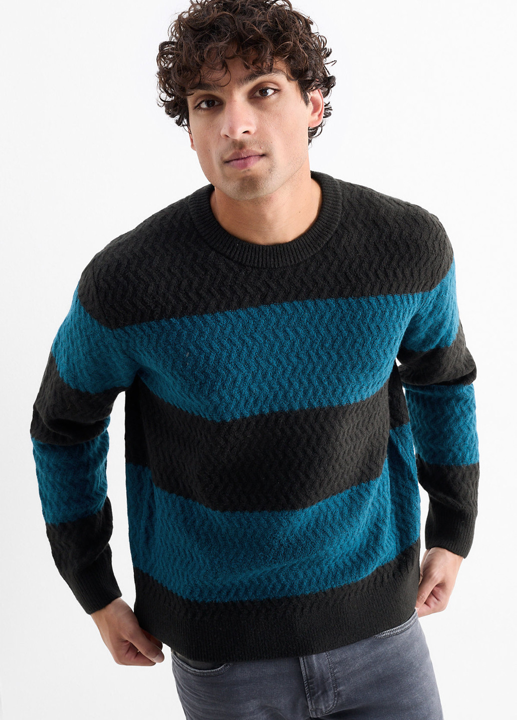 Комбинированный зимний джемпер джемпер C&A