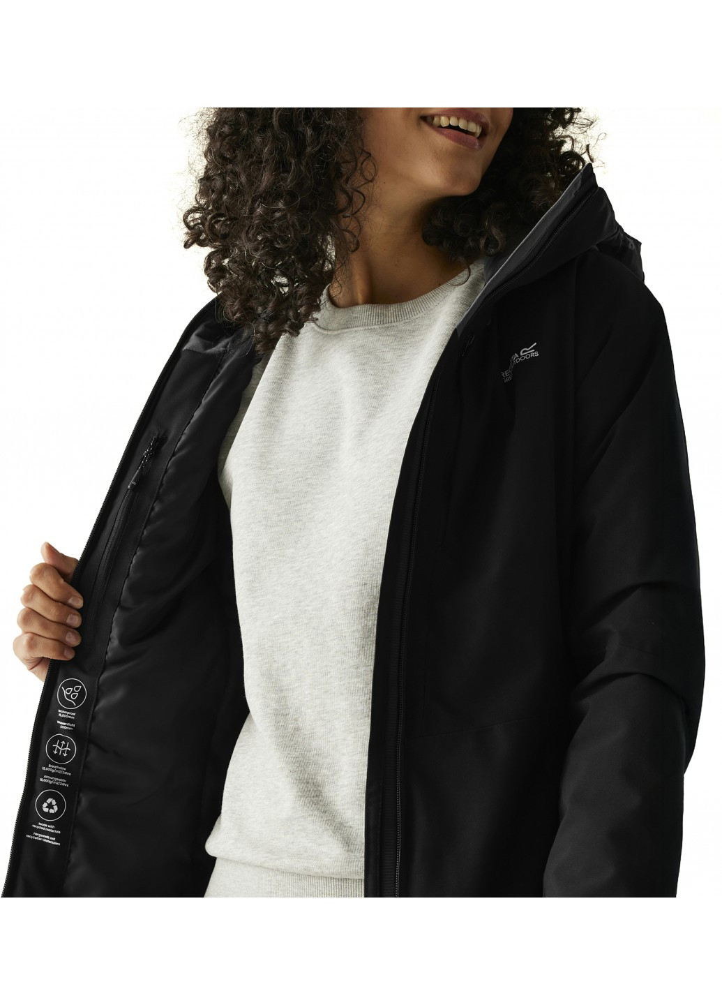 Черная демисезонная куртка Regatta WmsHigtStPdJk