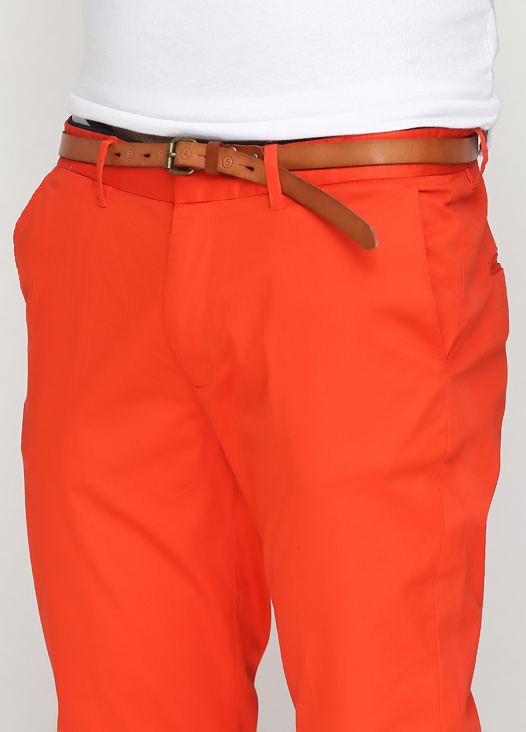 Оранжевые кэжуал демисезонные со средней талией брюки Scotch & Soda