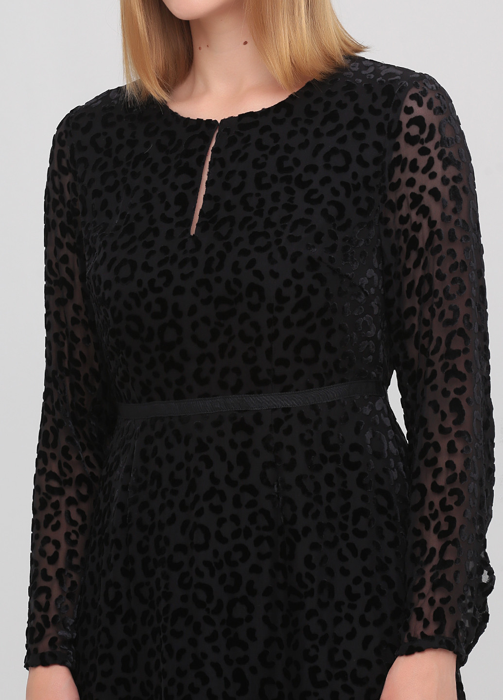 Черное кэжуал платье Boden леопардовый