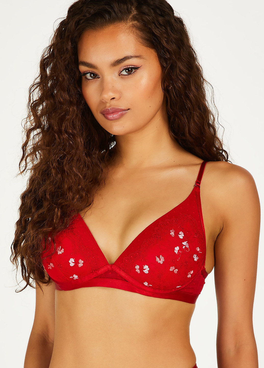 Червоний балконет бюстгальтер Hunkemoller з кісточками поліестер, мереживо