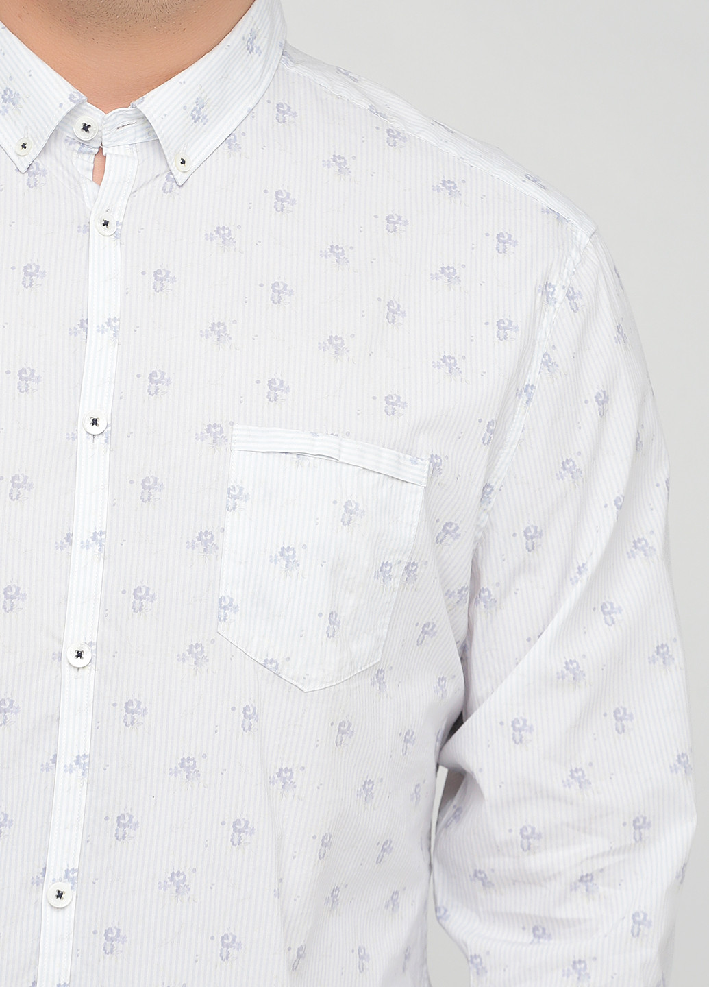 Белая кэжуал рубашка с цветами Jack & Jones